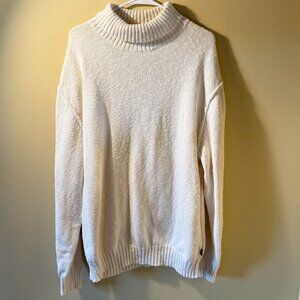 Orvis 100% cotton cream turtleneck sweater